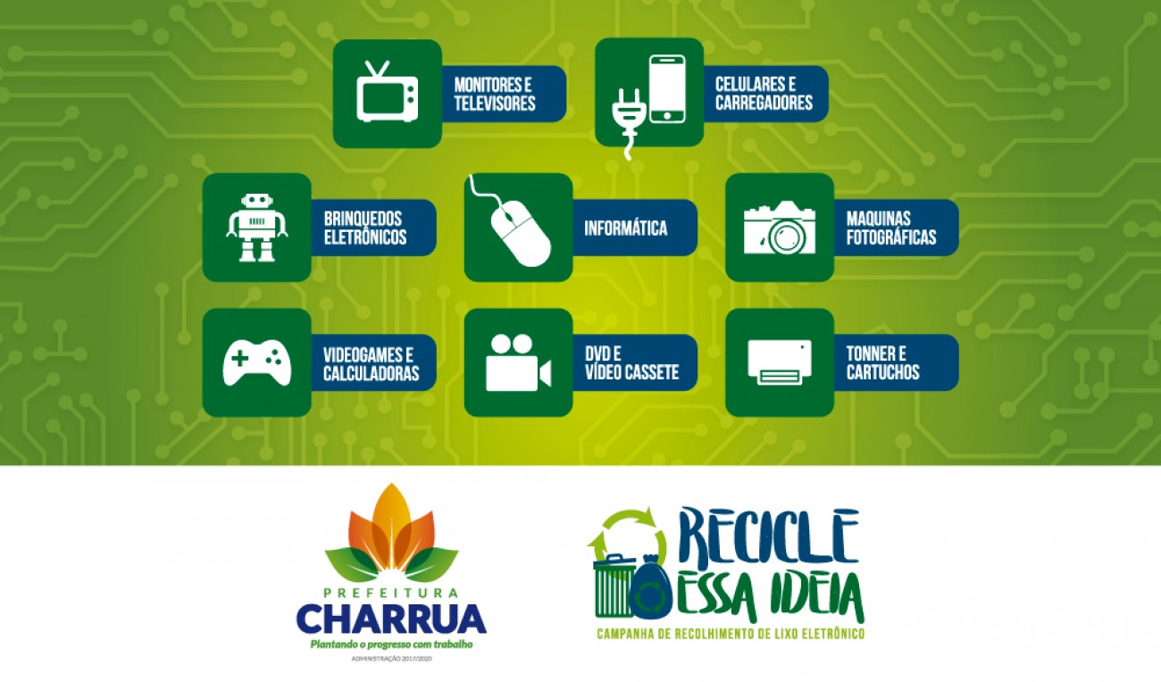 Charrua realiza campanha de recolhimento de lixo eletrônico
