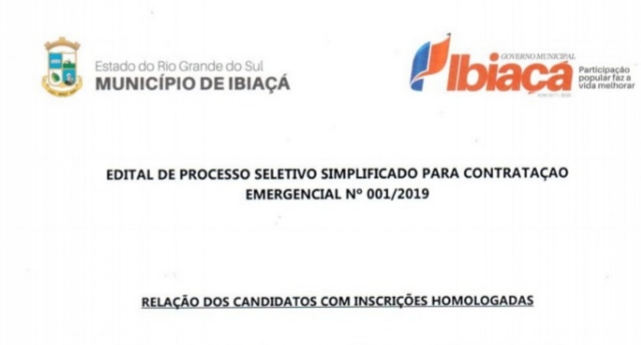 Prefeitura de Ibiaçá divulga inscrições homologadas para o cargo de veterinário