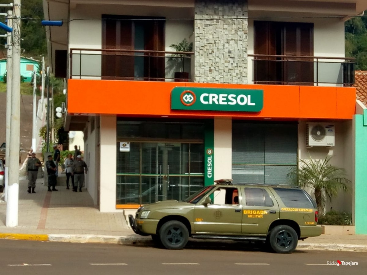 Banco da Cresol foi assaltado em Charrua
