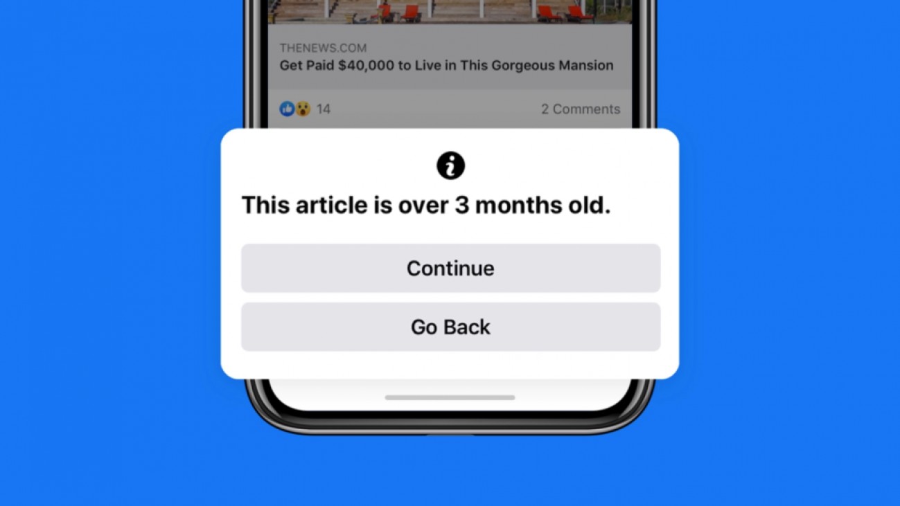 Facebook vai alertar usuário que tentar compartilhar notícia antiga