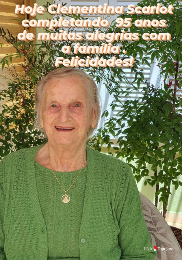 Dona Clementina completa hoje 95 anos