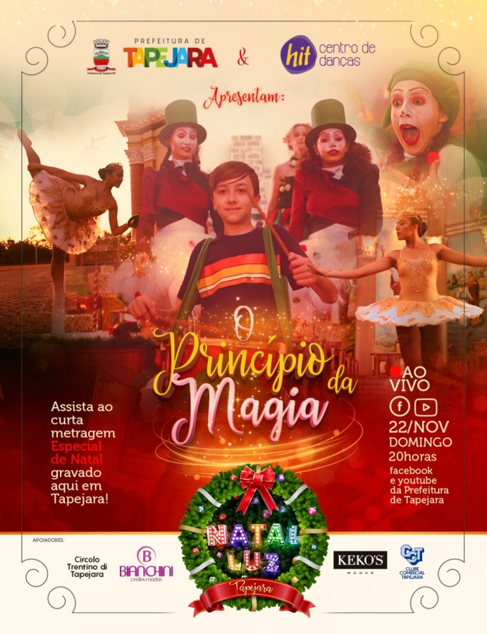 Abertura do Natal em Tapejara será neste domingo, de forma online, devido a pandemia