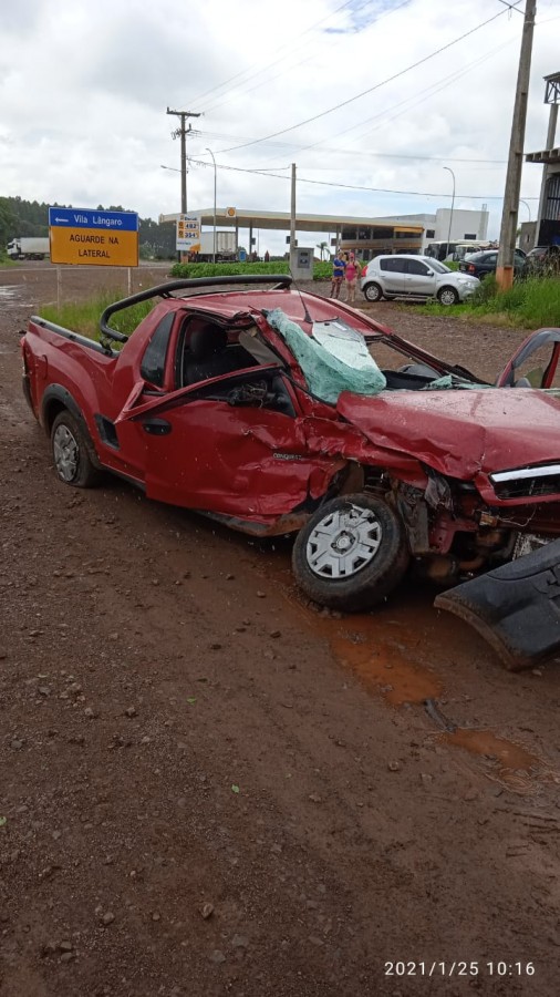 Acidente em Vila Lângaro deixa motorista ferido