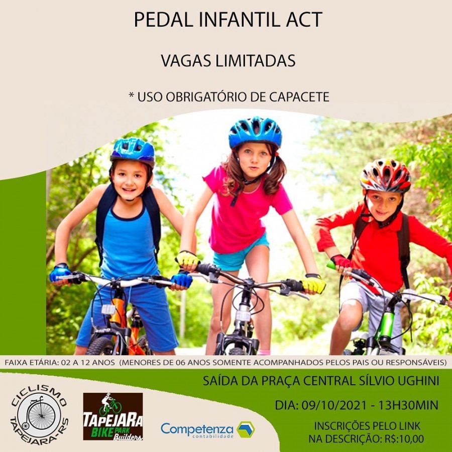 Pedal Infantil será realizado no mês de outubro em Tapejara