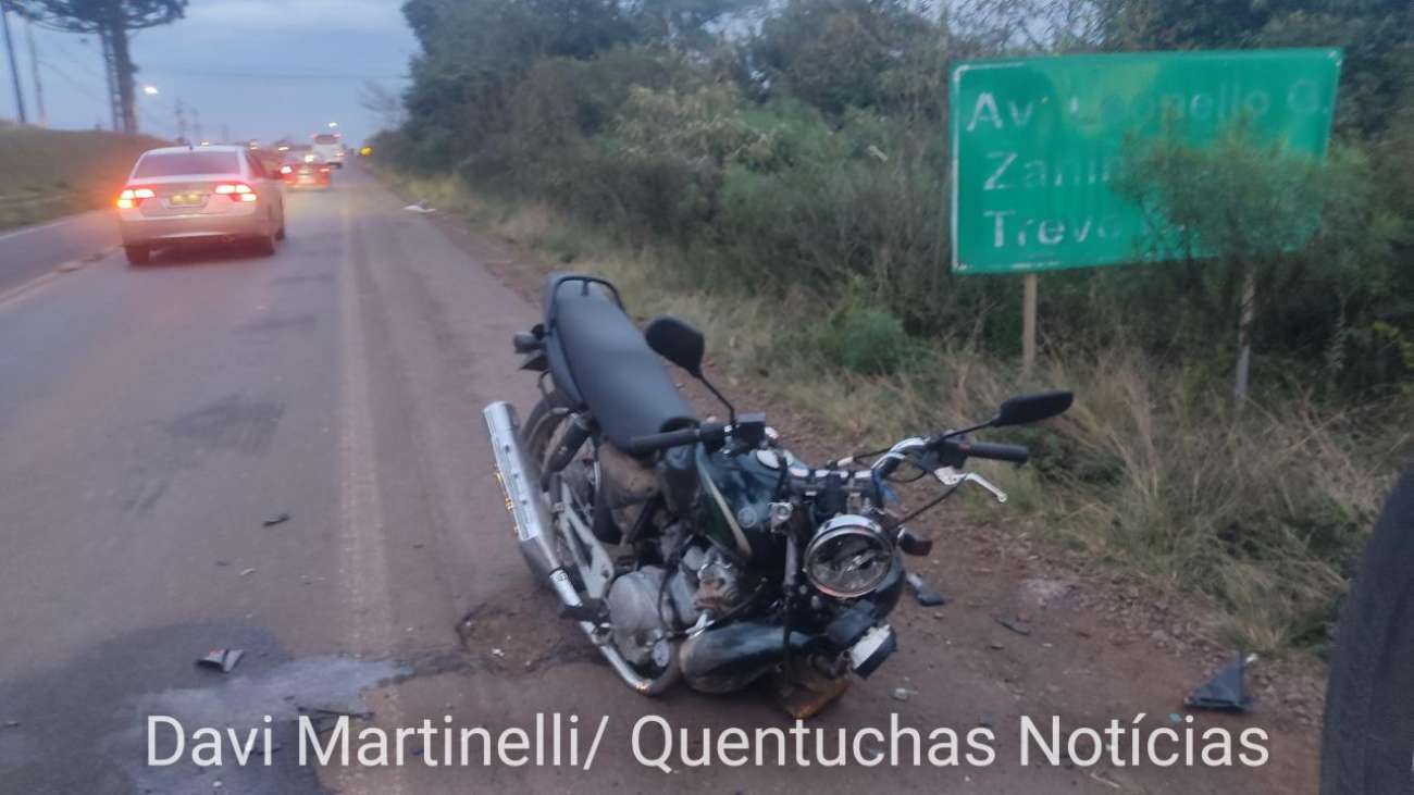 Grave acidente entre carro e moto na ERS-331 em Erechim