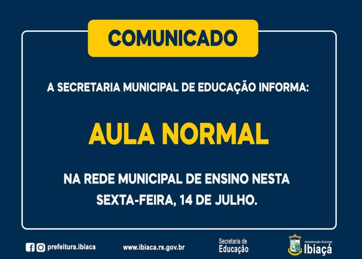 Aulas retornam normalmente nesta sexta-feira, em Ibiaçá - Rádio Tapejara FM  101.5