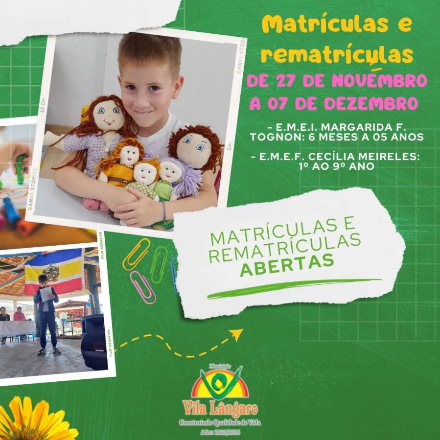 Aberto Edital Para Matrículas Rematrículas E Transporte Escolar De Vila Lângaro Rádio 1308