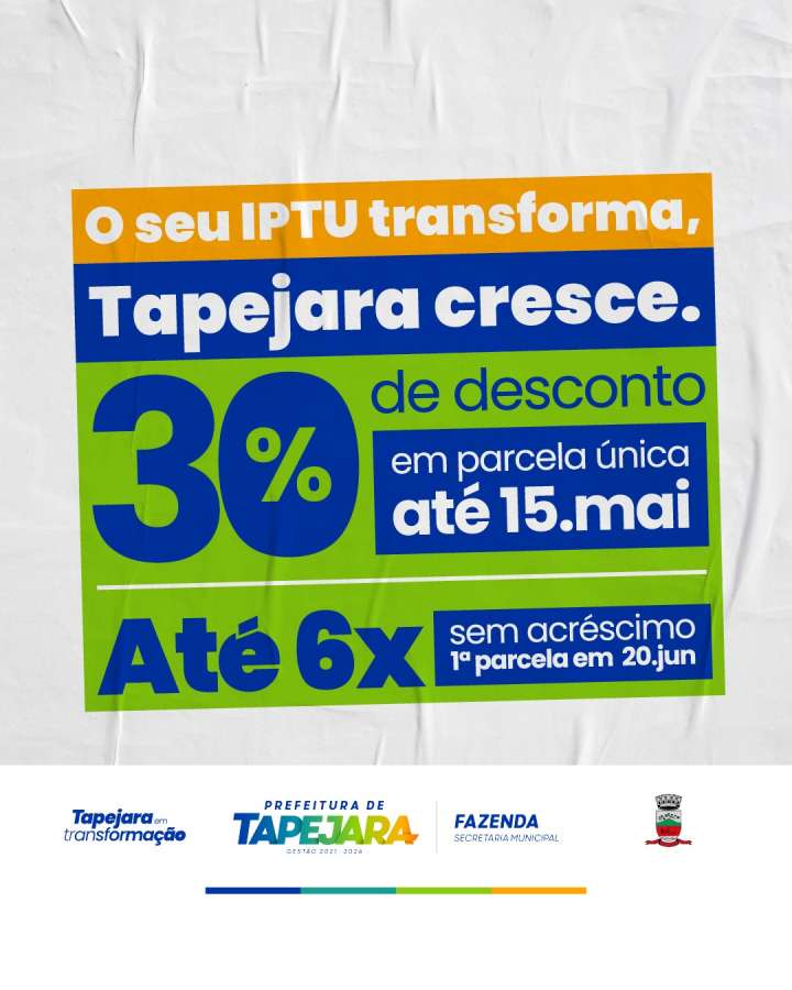 IPTU de Tapejara já está disponível para pagamento