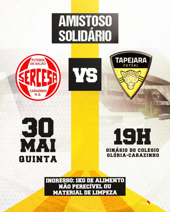 Tapejara Futsal vai até Carazinho disputar amistoso solidário com o Sercesa