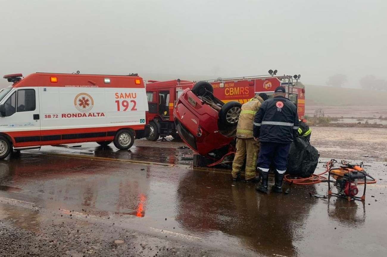 Acidente deixa quatro jovens mortos na RS-324 em Ronda Alta