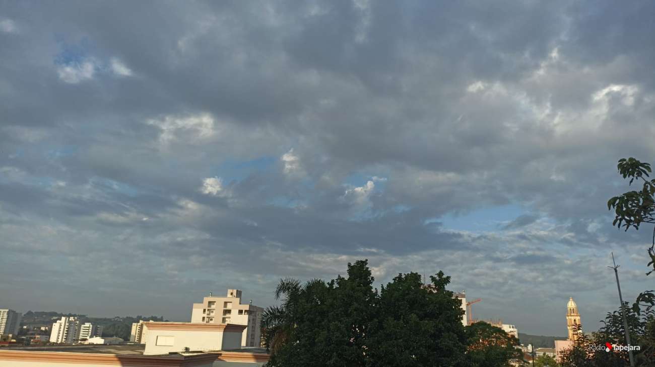 Domingo deve ter tempo firme pela manhã e chuva à tarde em Tapejara