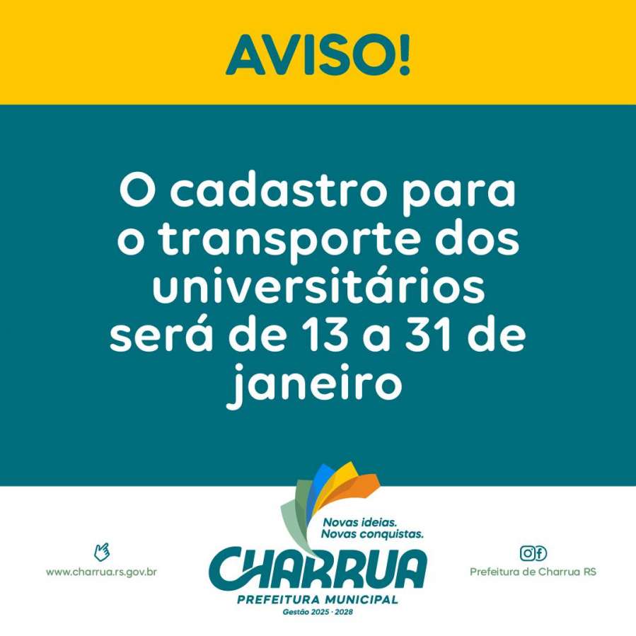 Cadastro para transporte de universitários em Charrua inicia na próxima semana