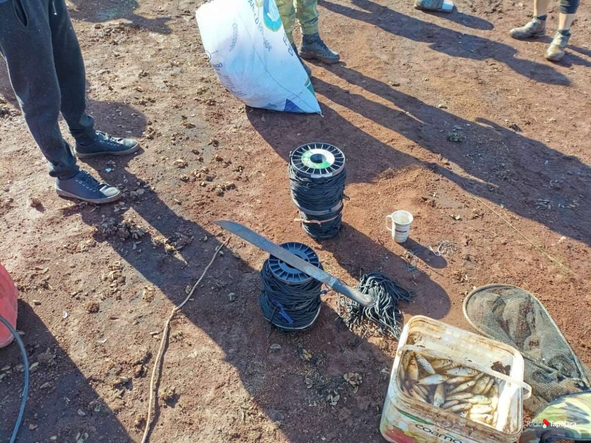 Brigada Militar flagra pesca ilegal na Barragem do Rio Passo Fundo em Cruzaltense