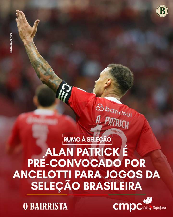 Alan Patrick é pré convocado por Ancelotti para jogos da Seleção Brasileira