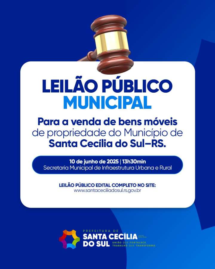 Prefeitura de Santa Cecília do Sul realiza Leilão Público
