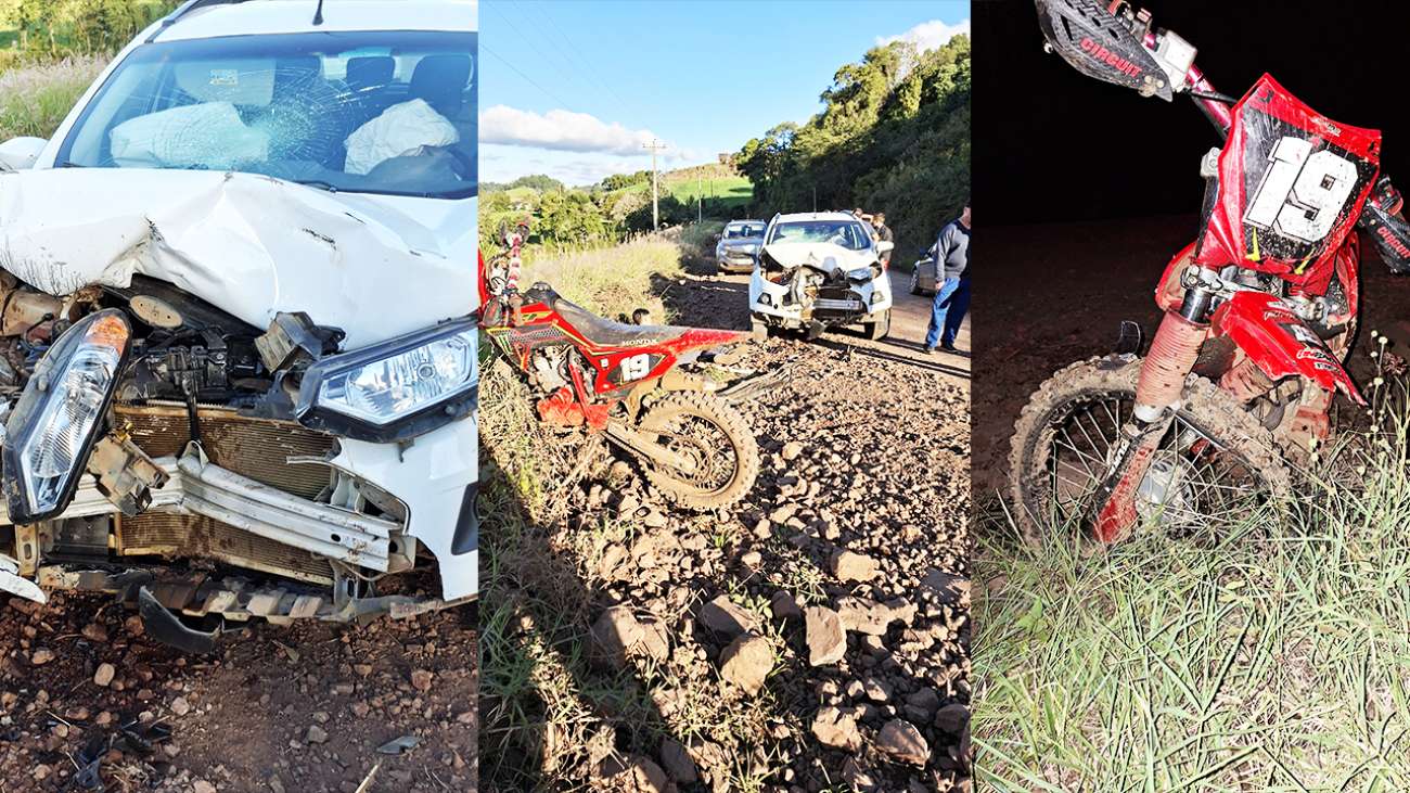 Dois menores ficam feridos após moto colidir contra veículo em Barão de Cotegipe