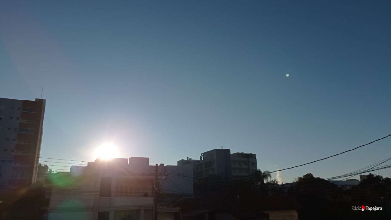 Tapejara amanhece com sol, geada e temperatura de -3ºC