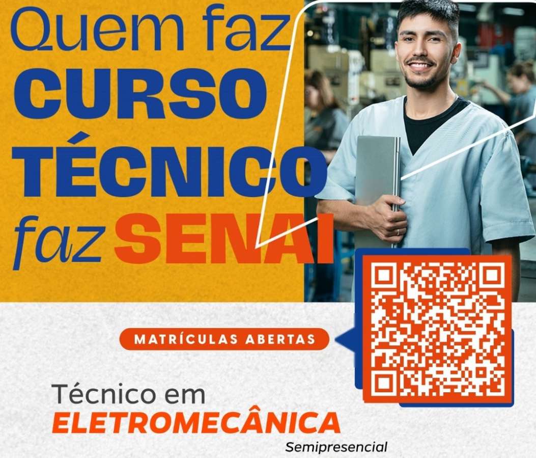 Curso Técnico em Eletromecânica do Senai está com inscrições abertas