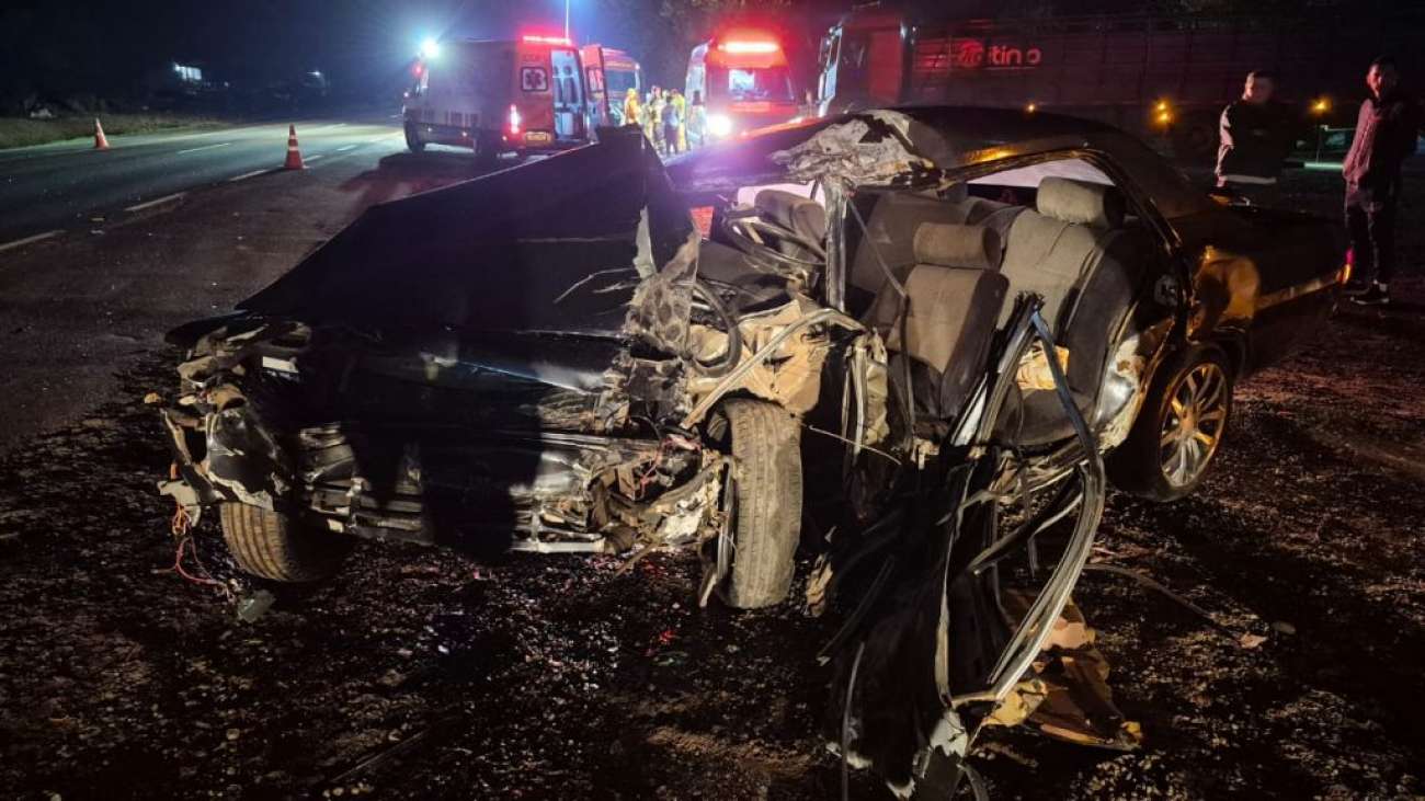 Acidente deixa duas pessoas feridas na BR-386, em Fontoura Xavier