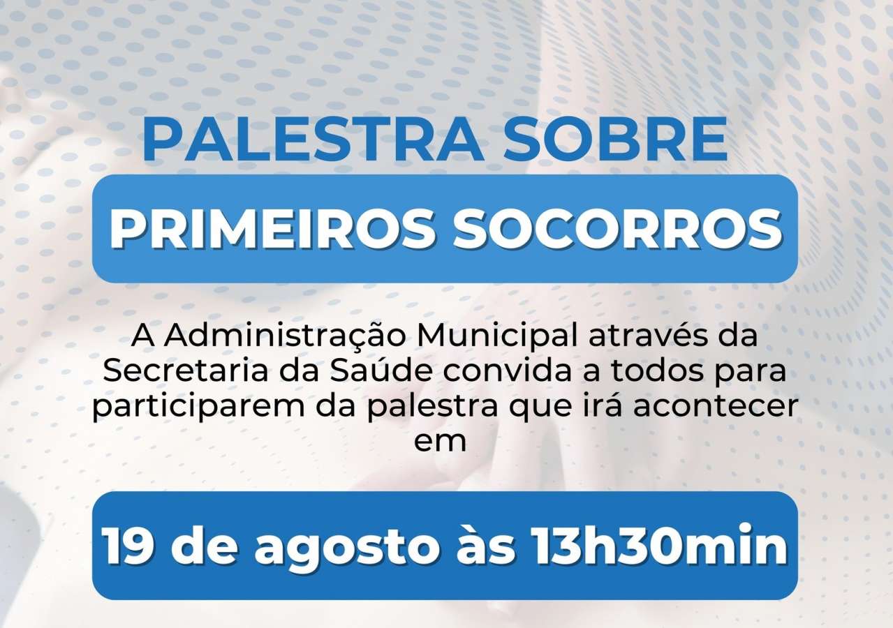 Treinamento de primeiros socorros será realizado no interior de Ibiaçá