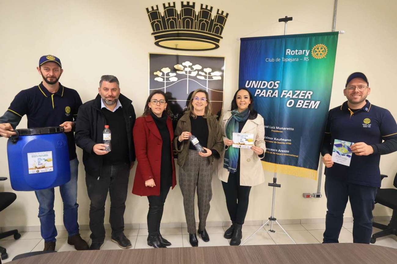 Programa “Olho no Óleo” une Poder Público, Rotary e comunidade para transformar resíduo em benefício social em Tapejara