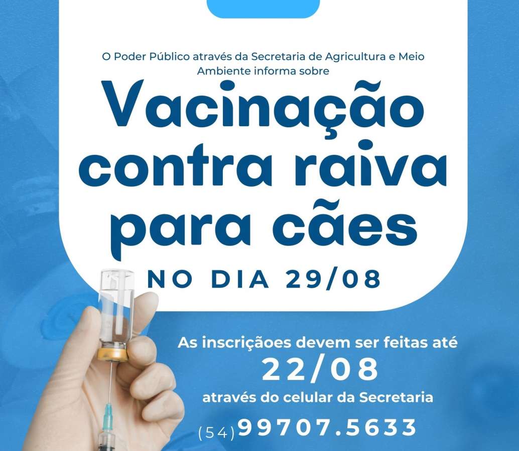 Ibiaçá  promove vacinação contra a raiva canina