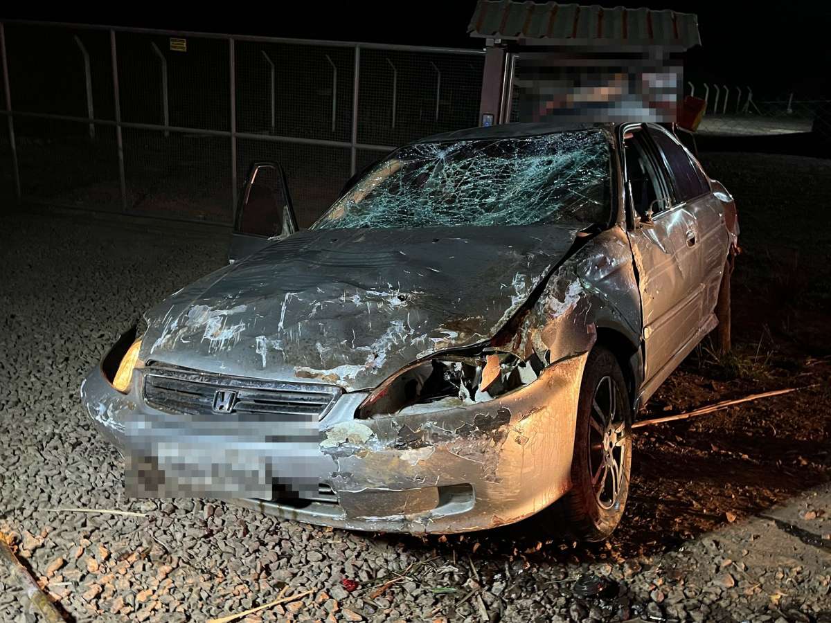 Motorista perde o controle do veículo na ERS 331, entre Erechim e Gaurama