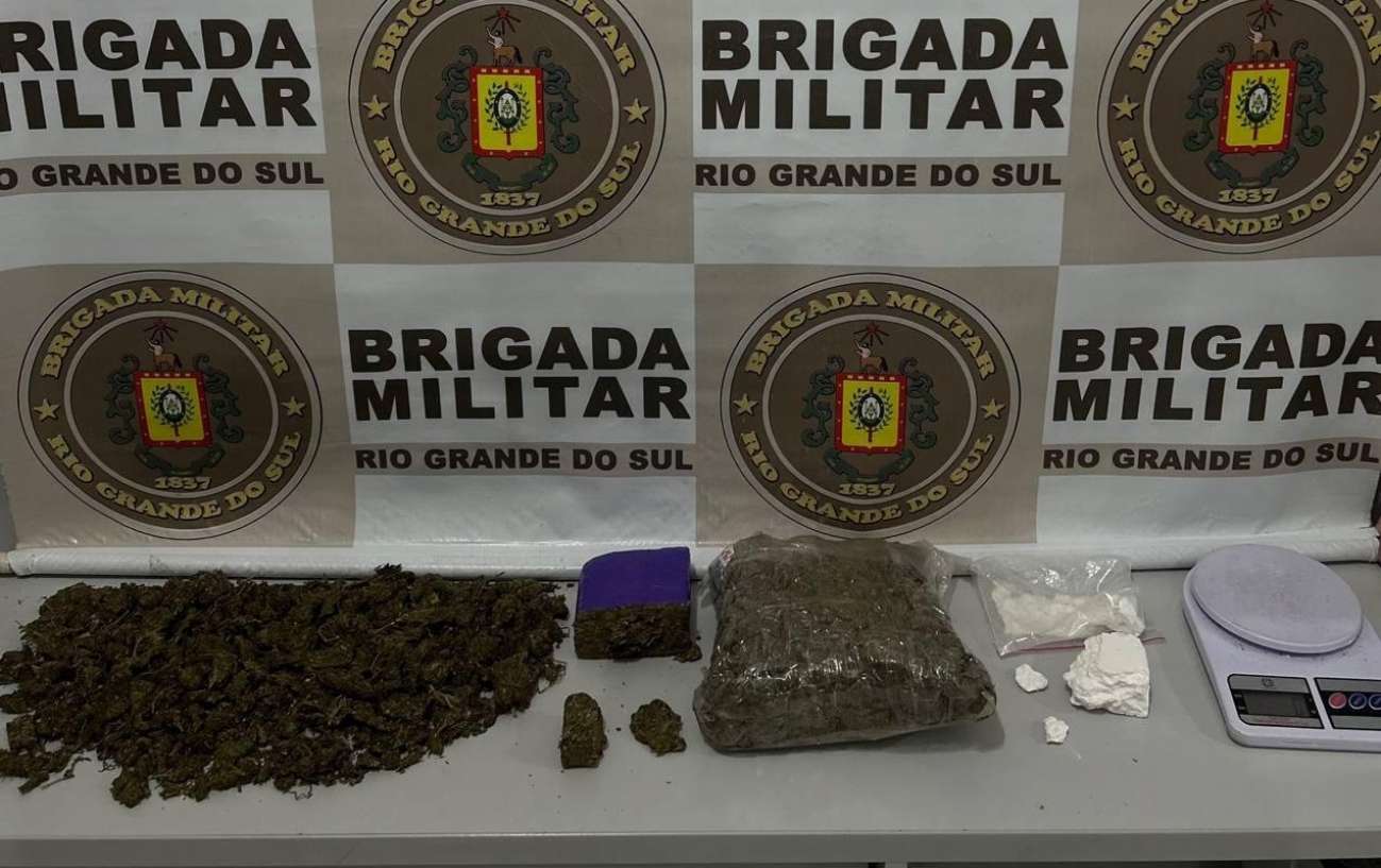 BM efetua prisão de homem por tráfico de entorpecentes em Getúlio Vargas.