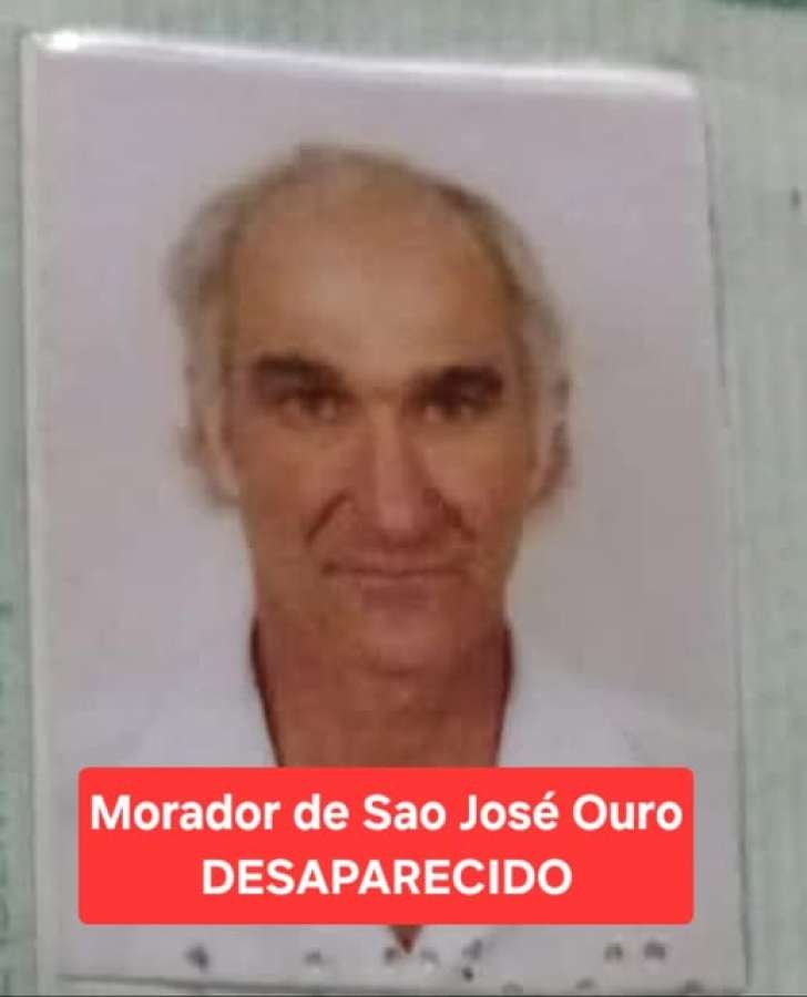 Morador de São José do Ouro está desaparecido