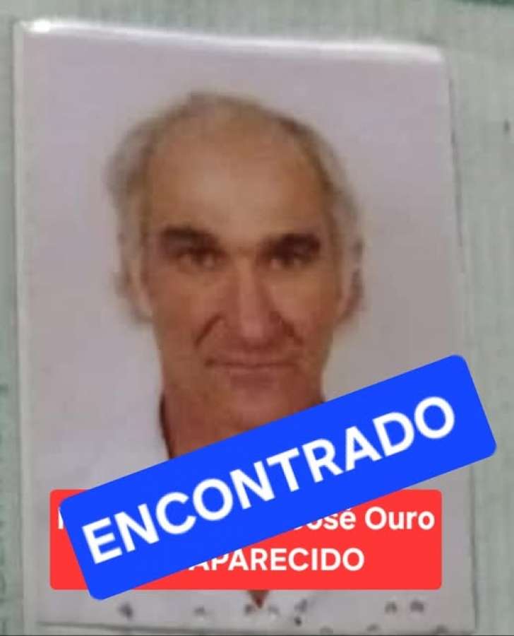 Homem que estava desaparecido é encontrado em São José do Ouro