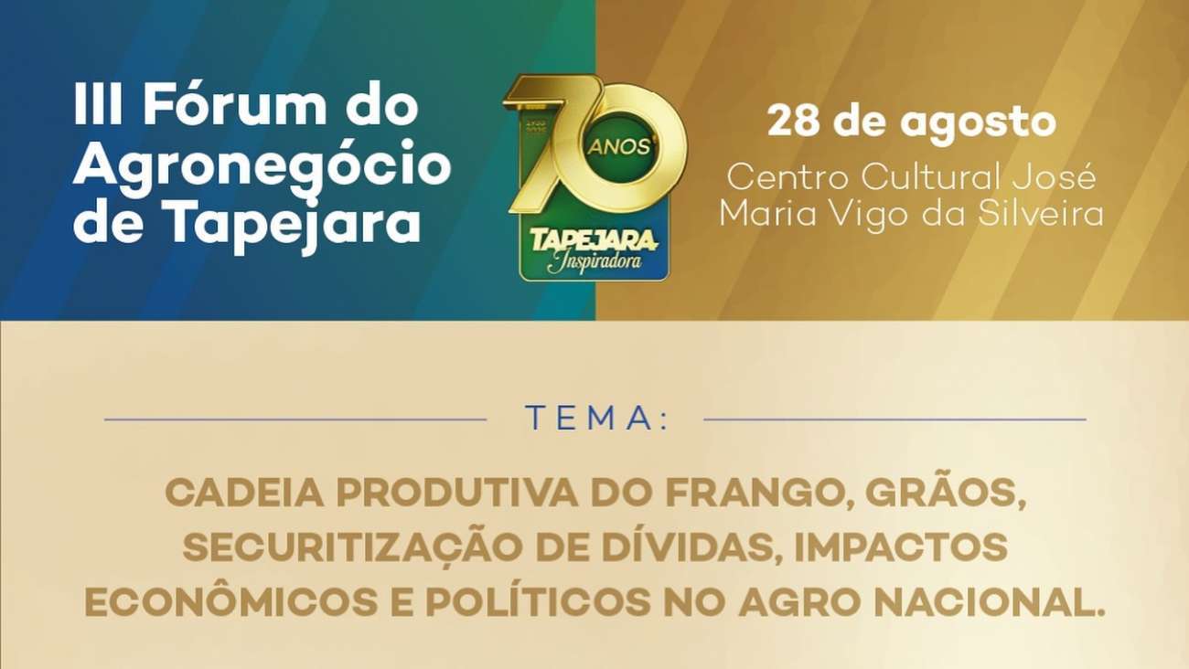 Fórum do Agronegócio de Tapejara acontece nesta quinta-feira