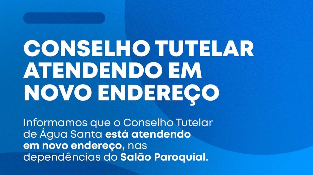 Conselho Tutelar de Água Santa passa a atender no Salão Paroquial