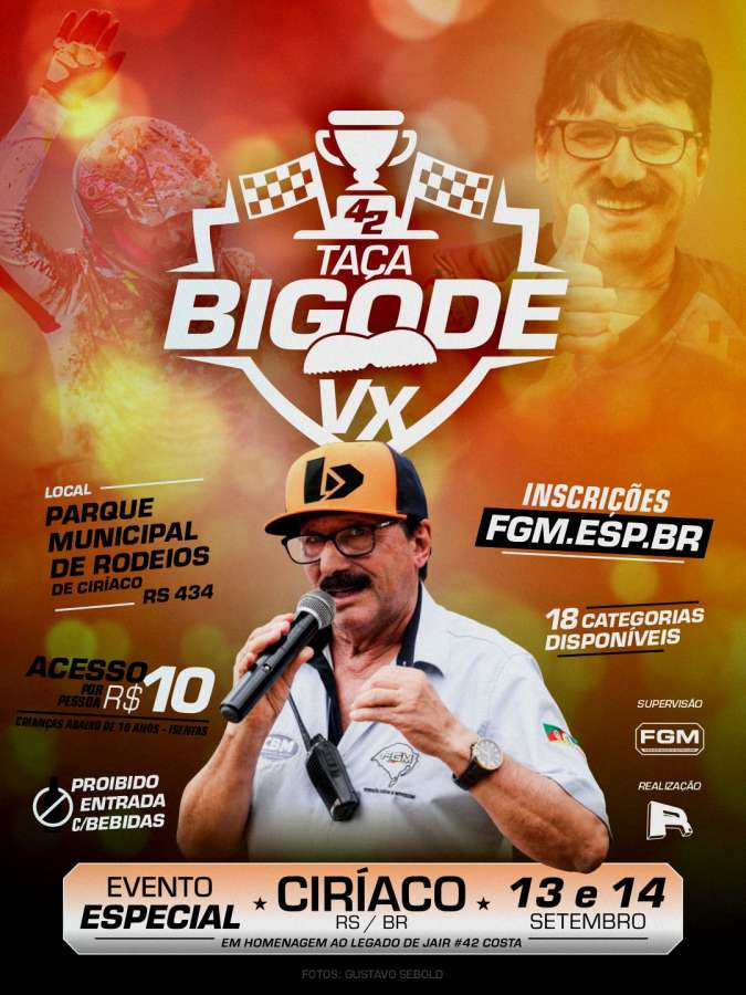 Taça Bigode de Velocross ocorre no final de semana
