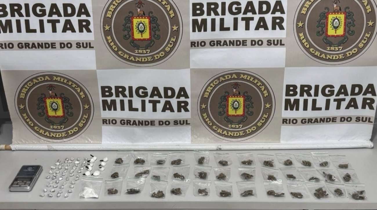Adolescente é apreendido com três tipos distintos de entorpecentes, em Getúlio Vargas