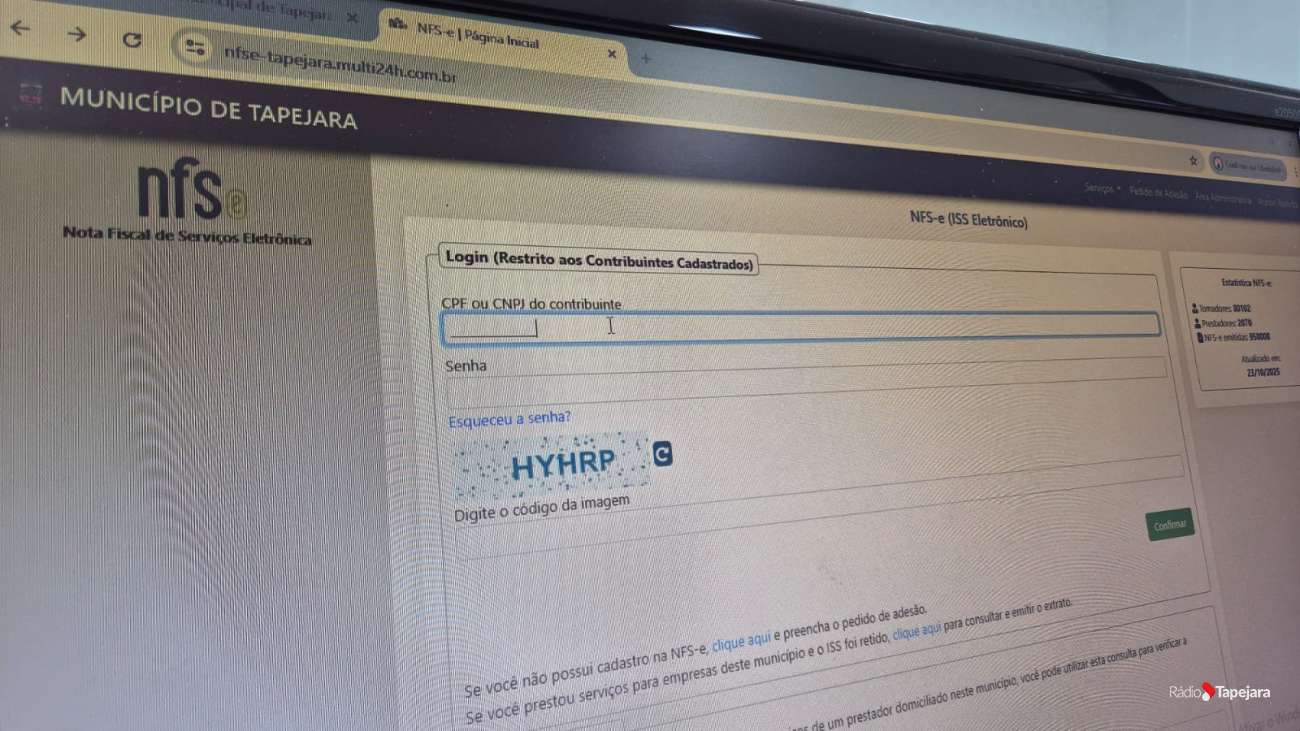 Instabilidade em sistema afeta emissão de notas fiscais em Tapejara