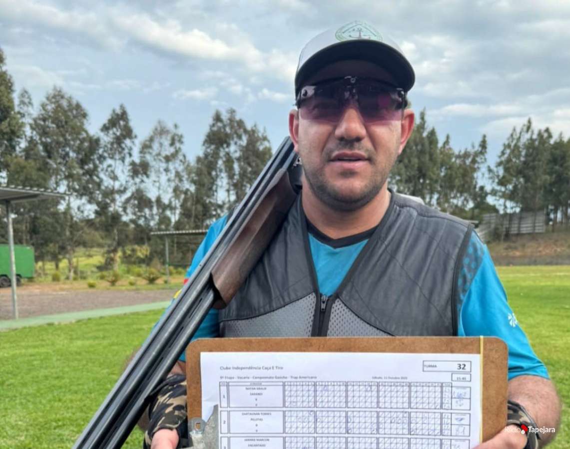 Atirador tapejarense conquista o título estadual de Trap Americano na categoria Sênior B