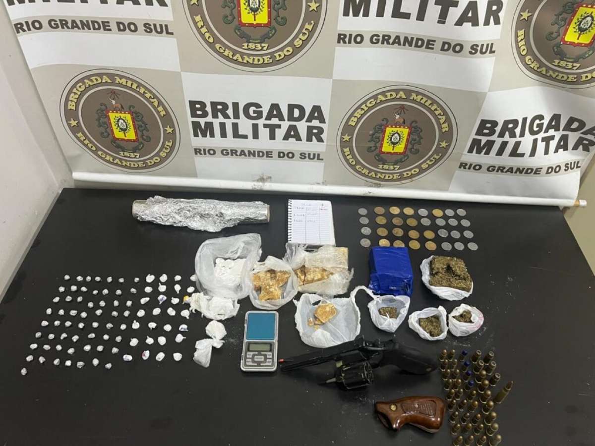 Venezuelano é preso por tráfico de drogas e porte ilegal de arma de fogo, em Tapejara