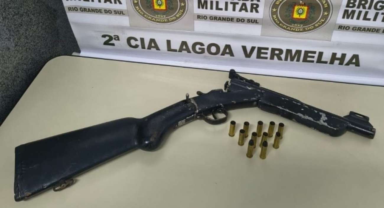 Homem é preso após resistir a abordagem da Brigada Militar no interior de Lagoa Vermelha