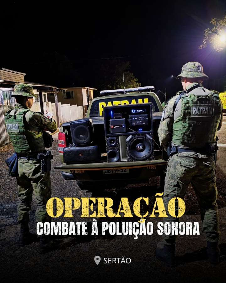 Brigada Militar realiza operação de combate à poluição sonora em Sertão