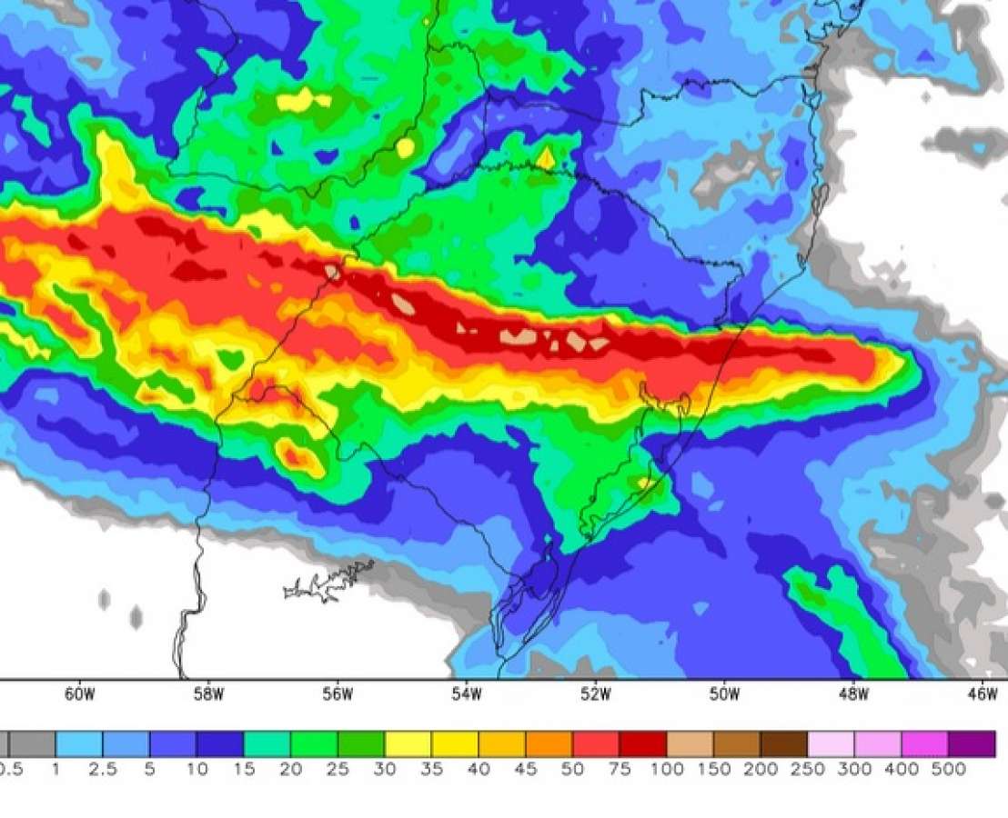 Chuva retorna na próxima segunda com projeção de altos volumes em parte do Estado