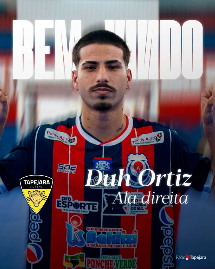Décimo anuncio: Tapejara Futsal oficializa a chegada de Dudu Ortiz