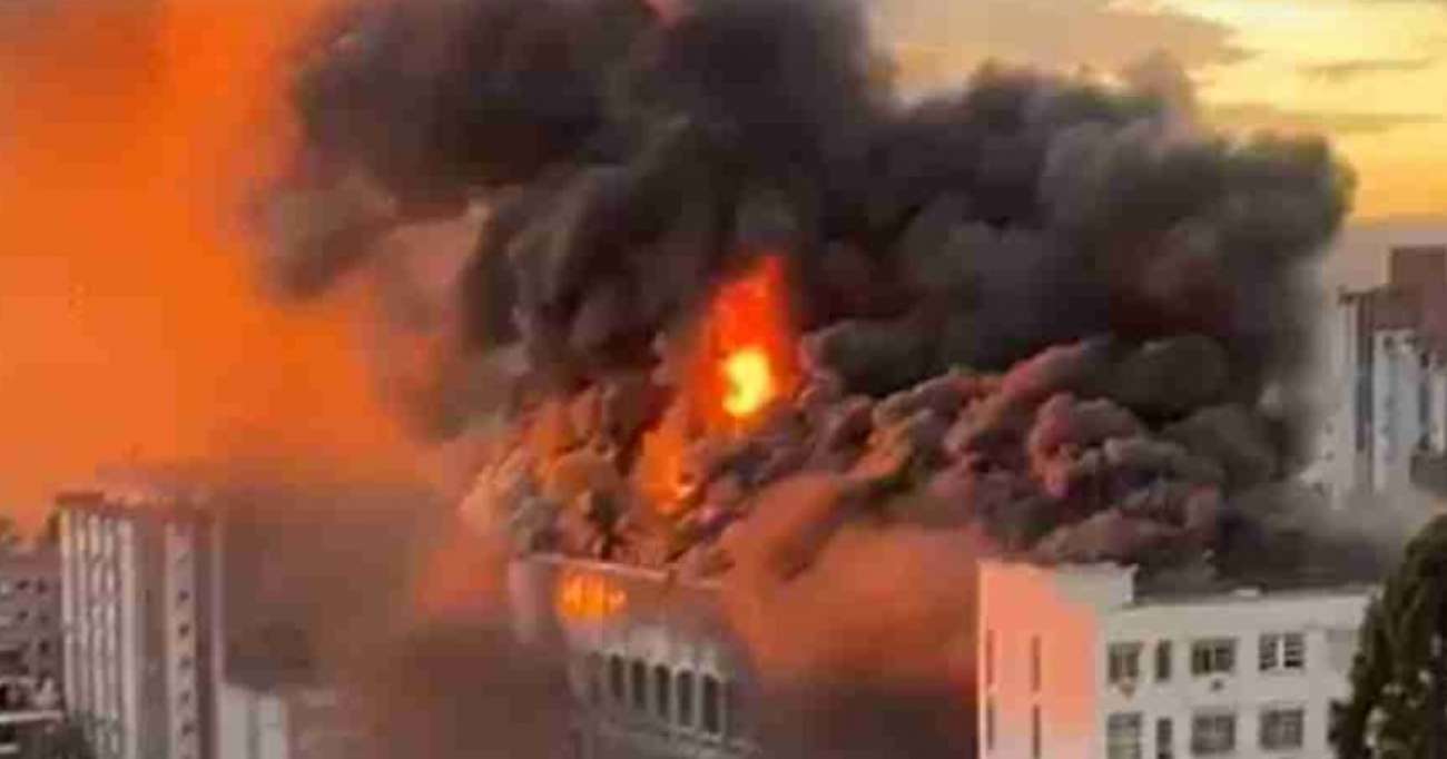 Incêndio em Santa Maria é controlado, mas bombeiros seguem rescaldo