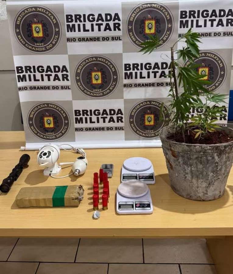 Brigada Militar prende homem por tráfico de entorpecentes em Getúlio Vargas