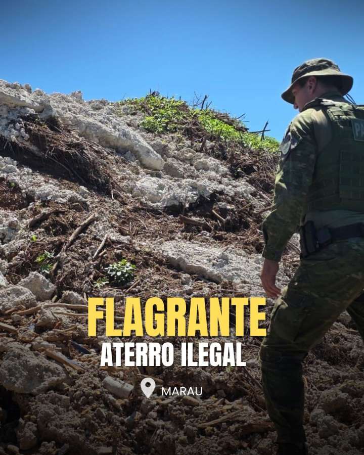 Brigada Militar flagra aterro ilegal em Marau