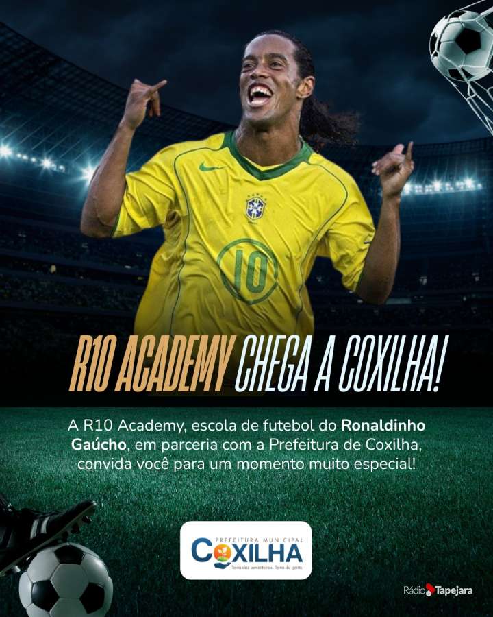 R10 Academy inaugura projeto social de futebol em Coxilha