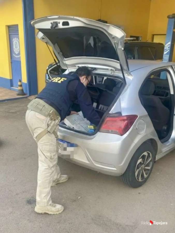 PRF apreende cerca de 250 quilos de maconha e prende homem na BR-386, em Sarandi
