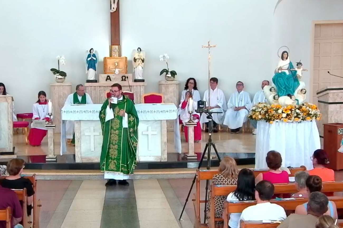 Santuário de Ibiaçá celebra oitava missa da novena mensal em preparação à Romaria