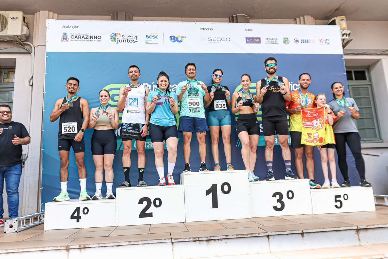 Atletas de Tapejara sobem ao pódio na Rústica dos 95 anos de Carazinho