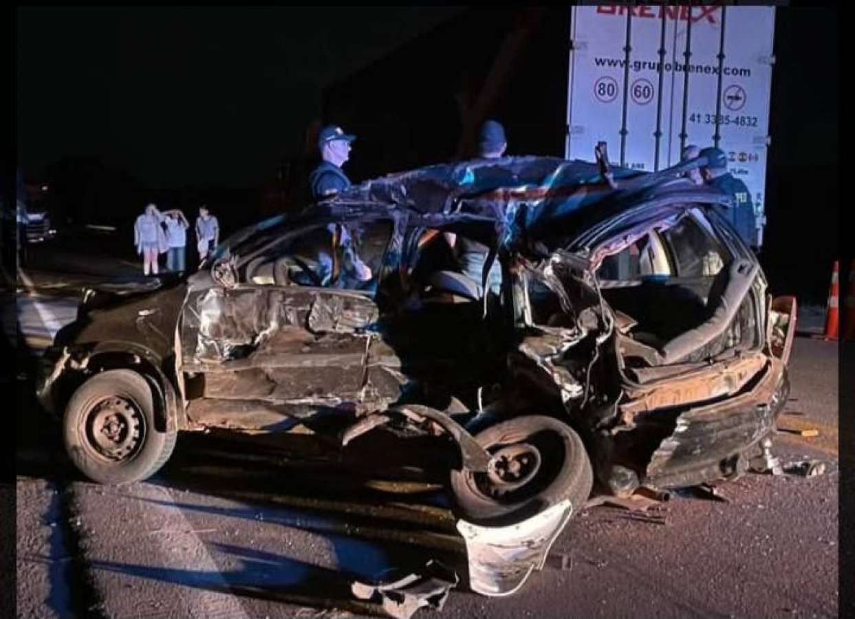 Pai e filha de um mês morrem em grave acidente na BR-285, em Carazinho