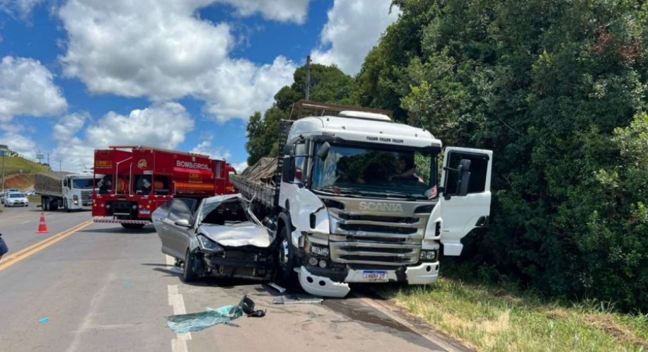 Acidente no trevo de Sananduva mobiliza equipes de resgate